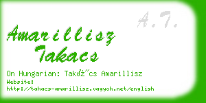 amarillisz takacs business card